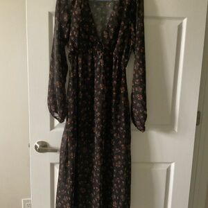 Pull & Bear floral midi dress size L